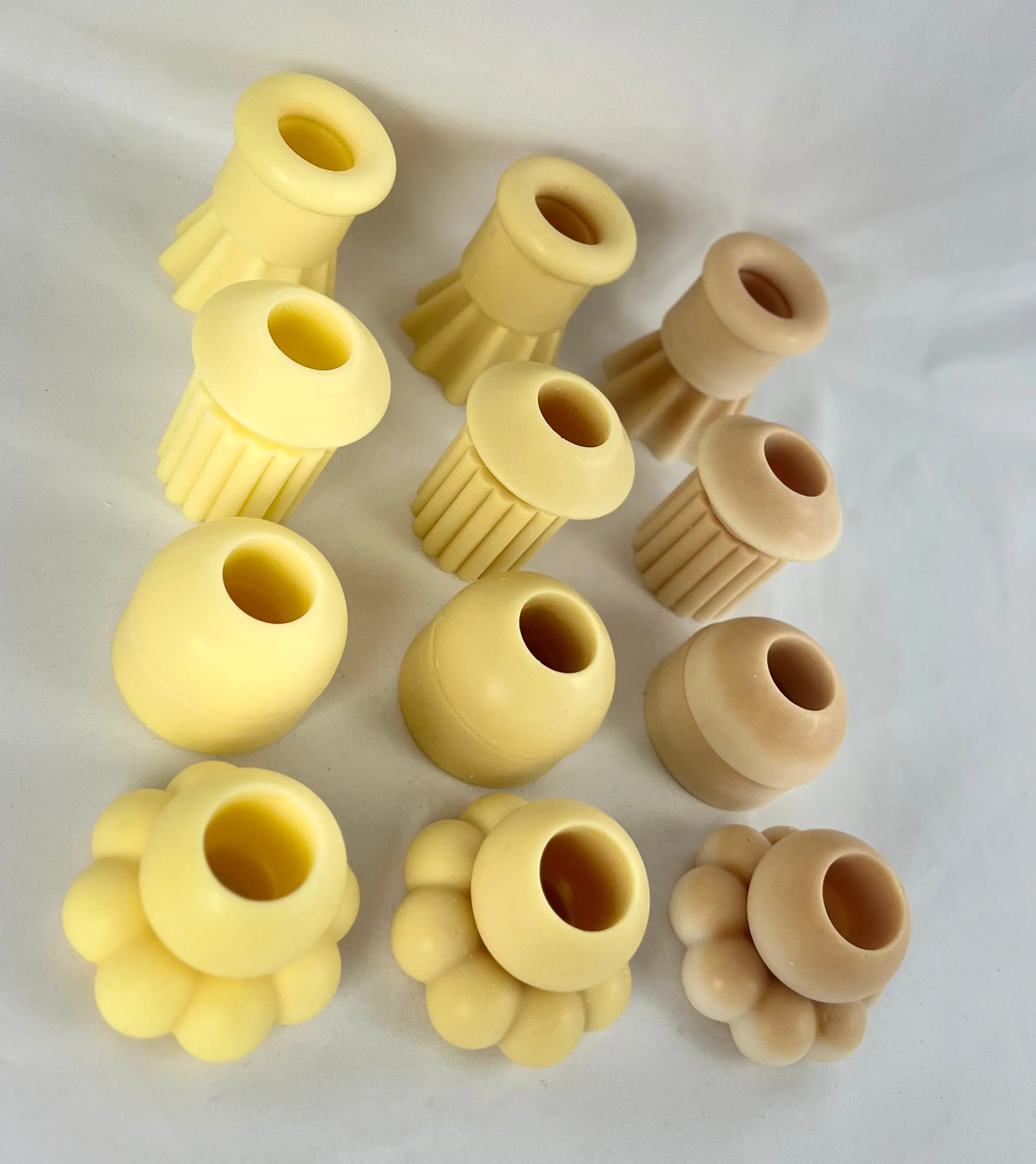 Taper Candle Rings - Yellow Pallet