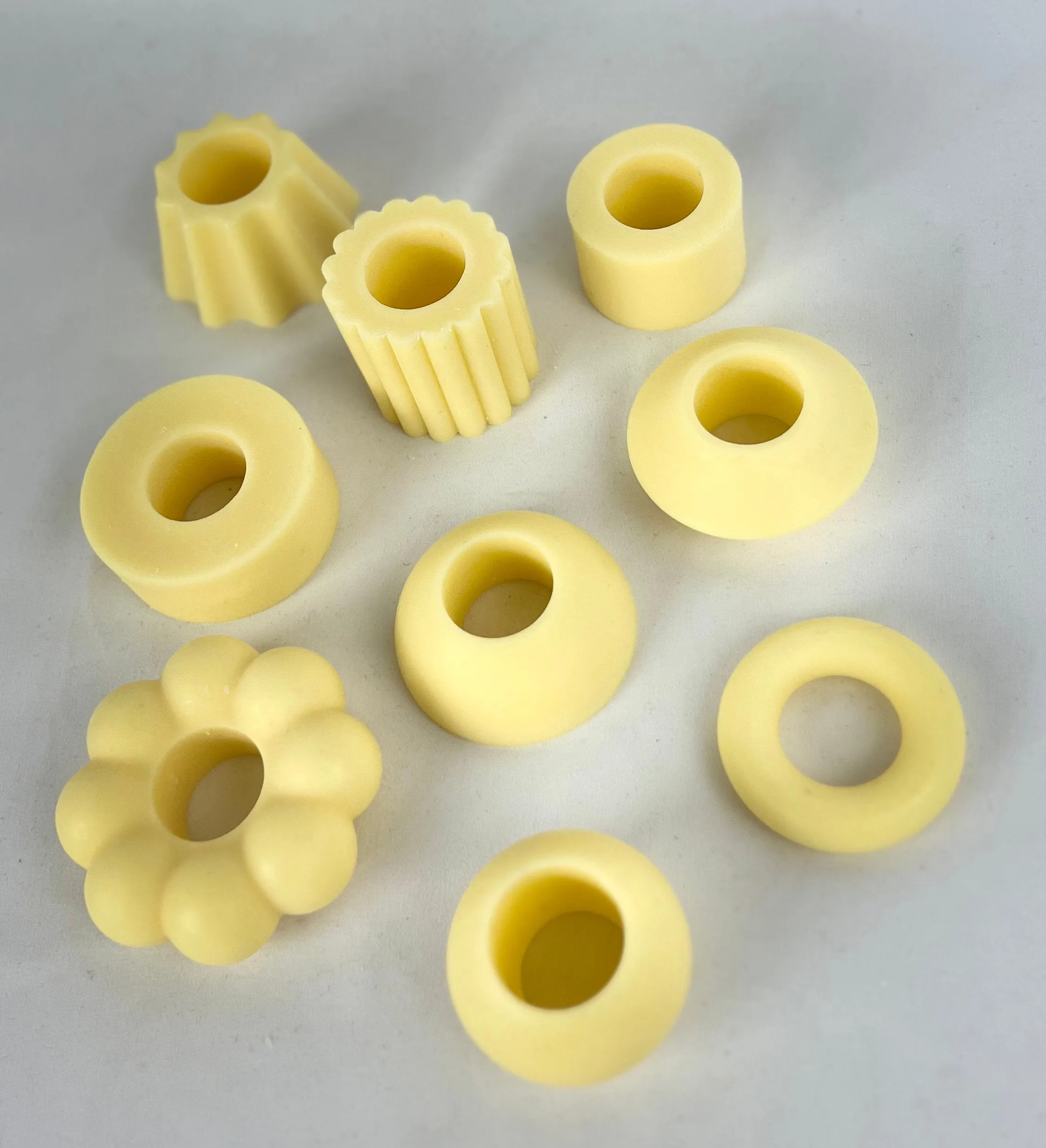 Taper Candle Rings - Yellow Pallet