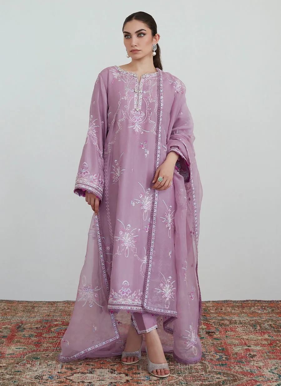 Tara Collection 23 - Mona Mauve Shirt And Dupatta