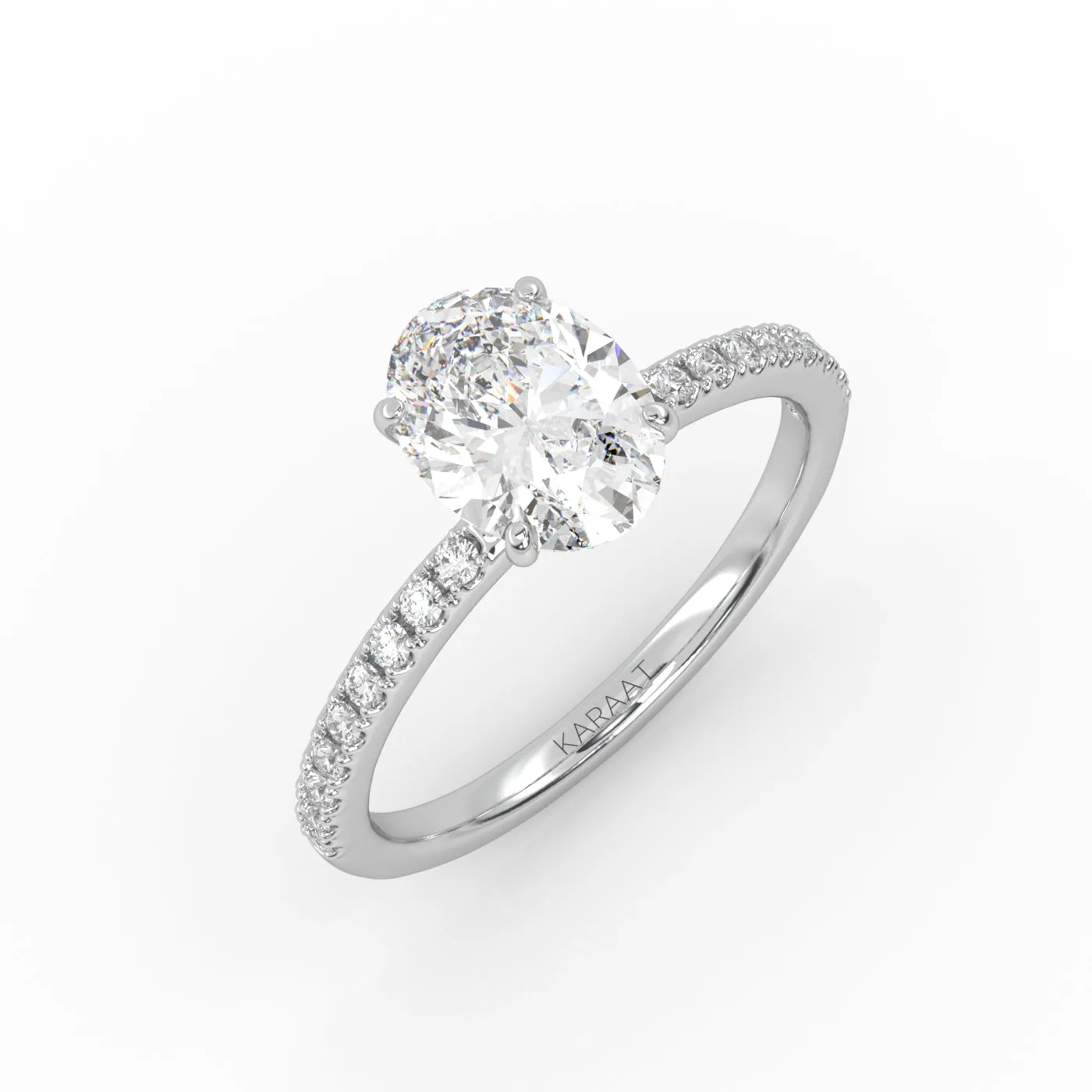 The Oval Solitaire with Pavé band