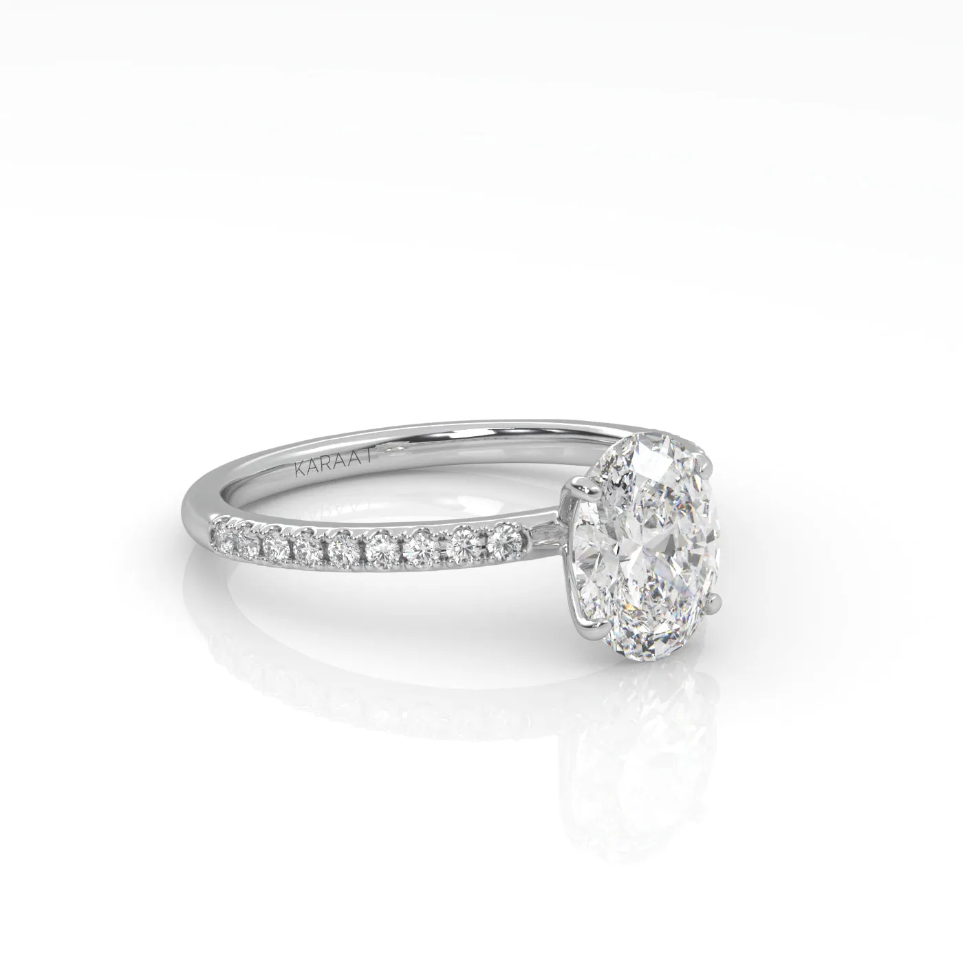 The Oval Solitaire with Pavé band