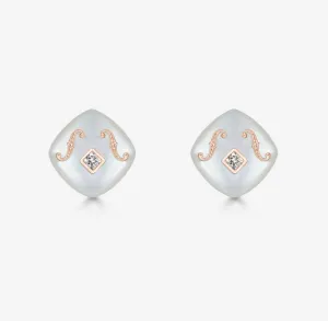 THIALH - CONCERTO - 18K Rose Gold Mother of Pearl Earrings