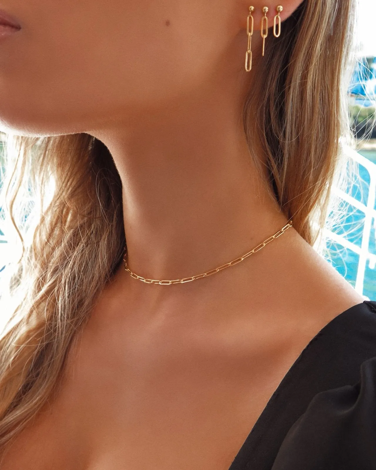 Thick Drawn Cable Chain Necklace  - 14k Yellow Gold Fill