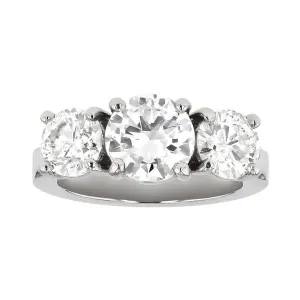 Timeless three-stone engagement ring