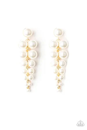 Totally Tribeca - Gold Paparazzi Earrings