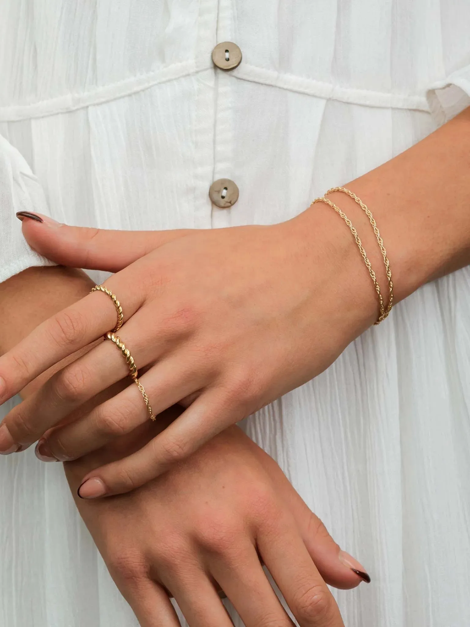 Wanderlust Life Coraline Gold Chain Bracelet