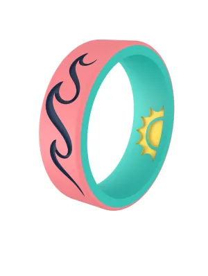 Women's Waves Teal/Coral Switch Ring