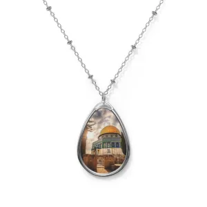 Your country in a Oval Necklace