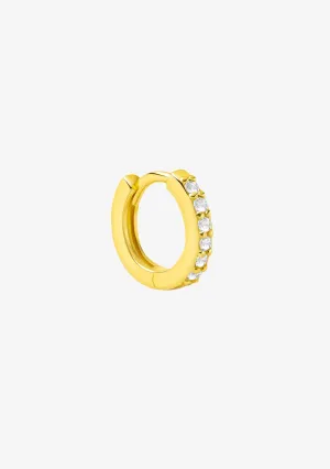 Zirconias Hoop Piercing Gold