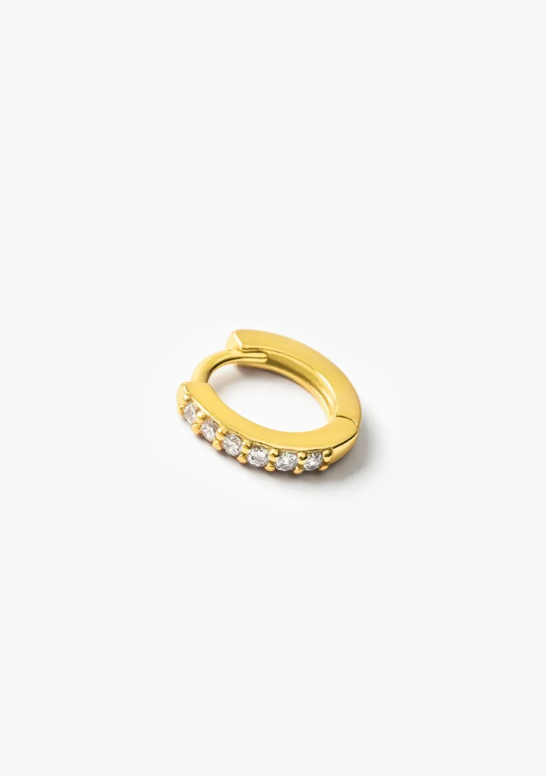 Zirconias Hoop Piercing Gold